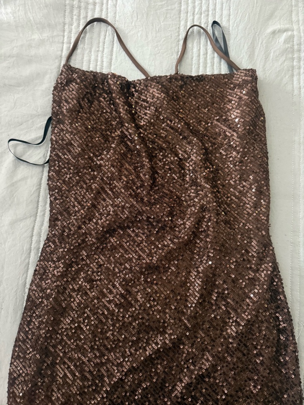 Windsor Brown Sequin Round-Neck Top